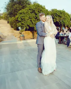 Villa San Giovese Gallery Image of a newly married couple sharing their first dance as husband and wife.